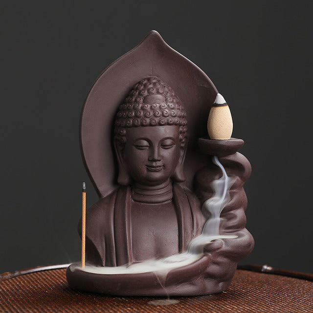 Serenity"s Touch | Modern Zen Buddha Hand Backflow Incense Burner