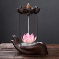 Wisdom & Fire | Modern Zen Dragon & Monk Backflow Incense Burner